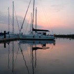 Morgendämmerung im Hafen
